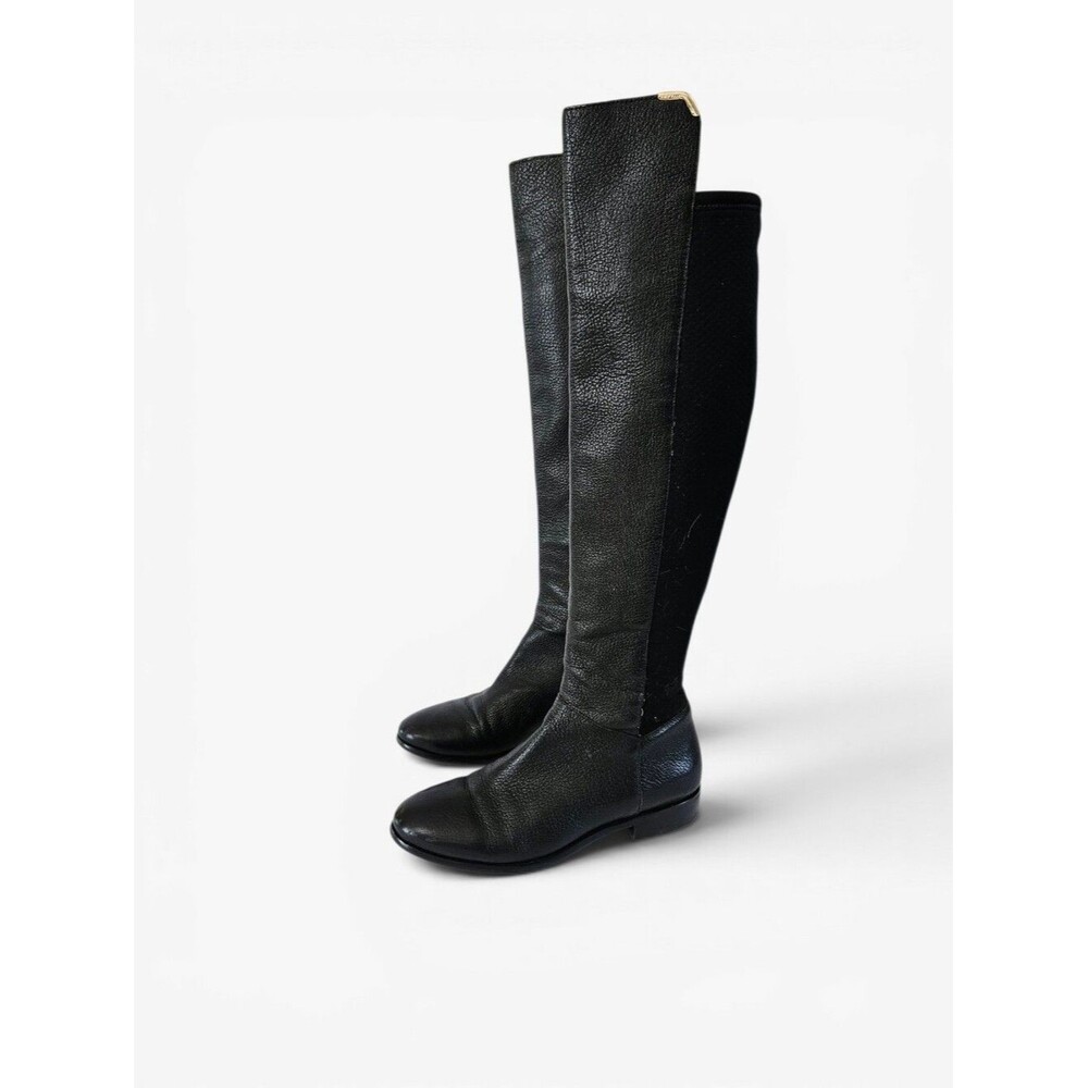 Cole Haan Duchess Over The Knee Leather Quilted Almond Toe Riding Boots 8.5